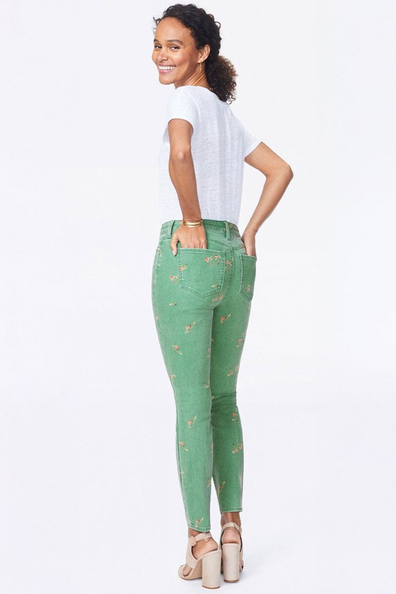 Ami Skinny Jeans Green Twill | Native Floral Vanilla | Non Denim | NYDJ
