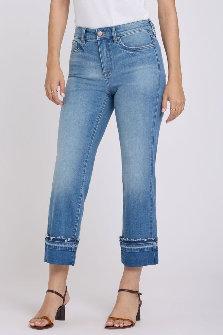 Bailey Relaxed Straight Ankle Jeans With High Rise | Port Sea | Denim | NYDJ