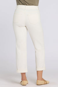 Bailey Relaxed Straight Crop Jeans In Cool Embrace® Denim With High Rise | Vintage White | Denim | NYDJ