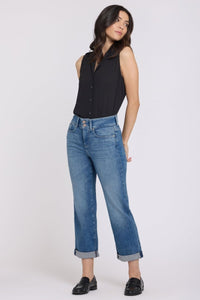 Bailey Relaxed Straight Crop Jeans In Re-New Denim With High Rise | Keys View | Denim | NYDJ
