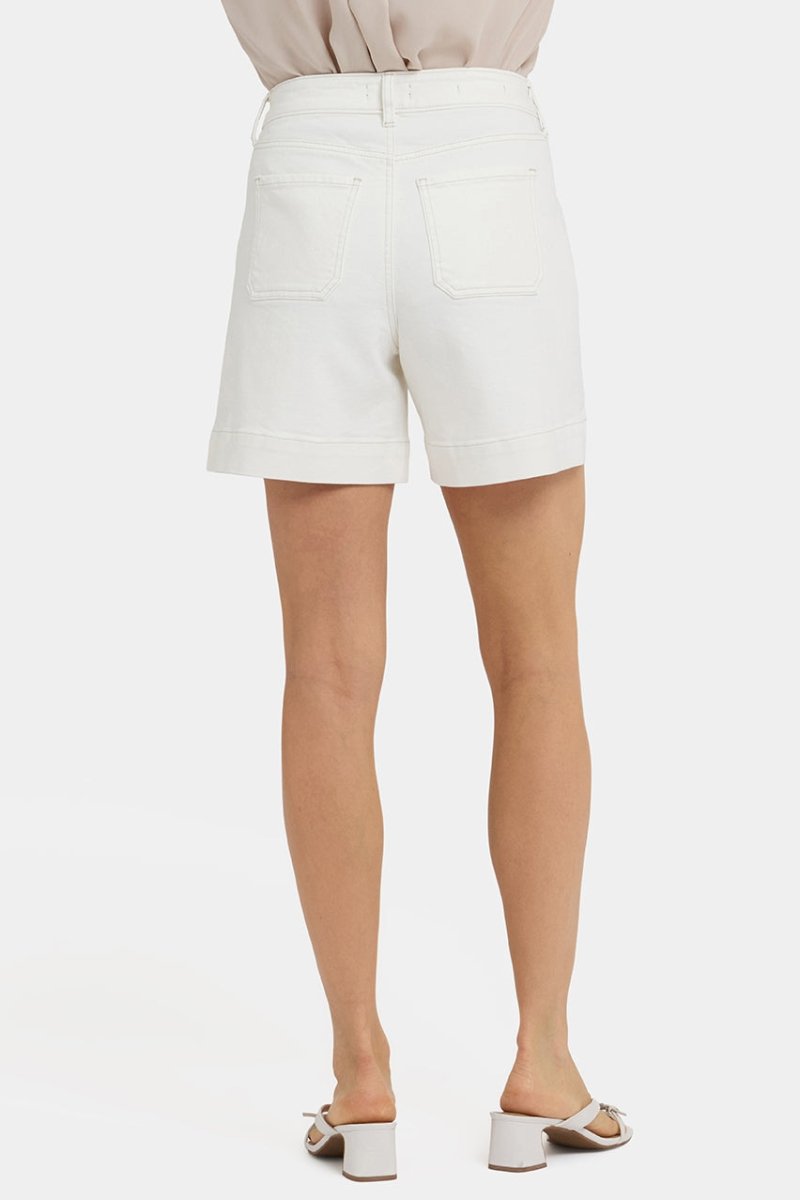 Berkyn Relaxed Denim Shorts With High Rise | Vintage White | Denim | NYDJ