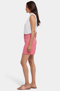 Berkyn Relaxed Denim Shorts With Super High Rise | Spiced Coral | Shorts | NYDJ