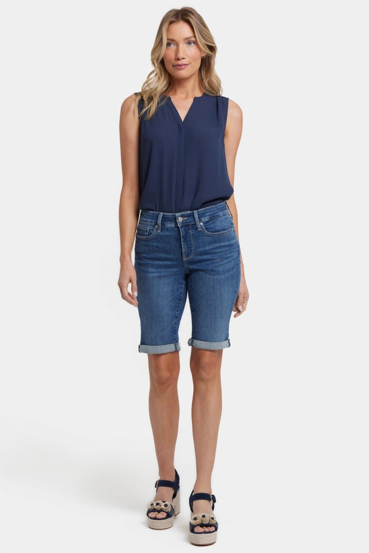 Briella 11 Inch Denim Shorts With Roll Cuffs | Valencia Surf | Shorts | NYDJ