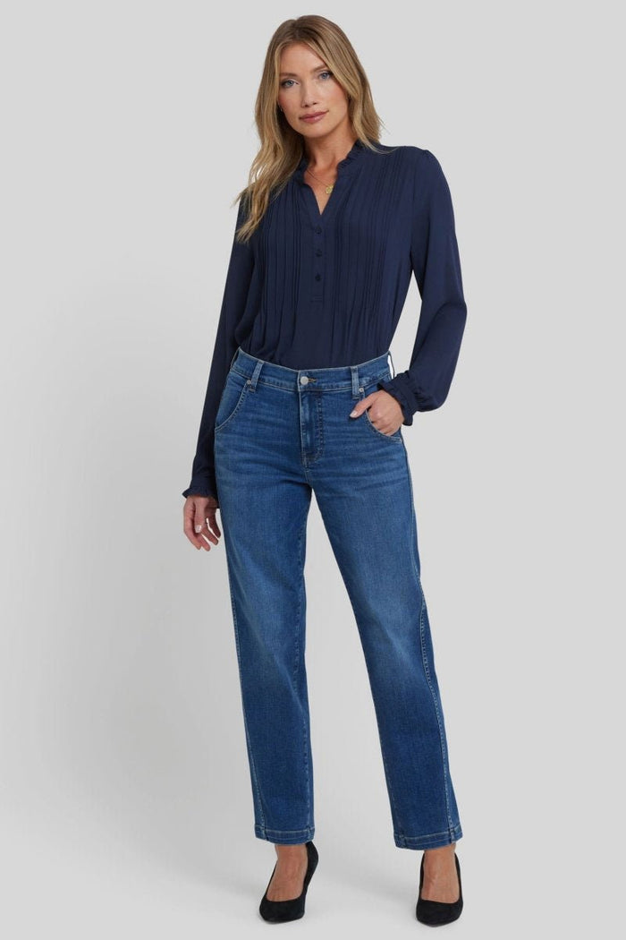 Brooke Loose Straight Jeans | Opera Blue | Denim | NYDJ