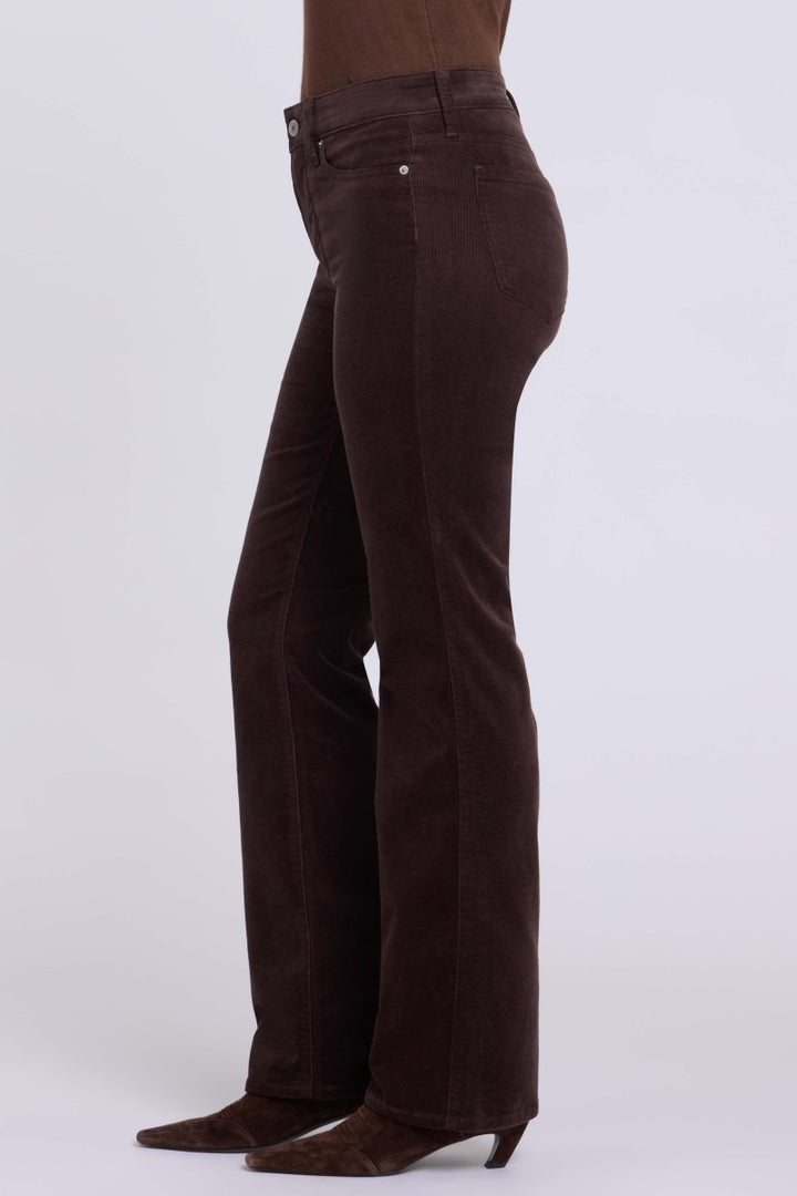 Brooklyn Bootcut Pants in Fine Wale Stretch Corduroy | Bitter Chocolate - NYDJ