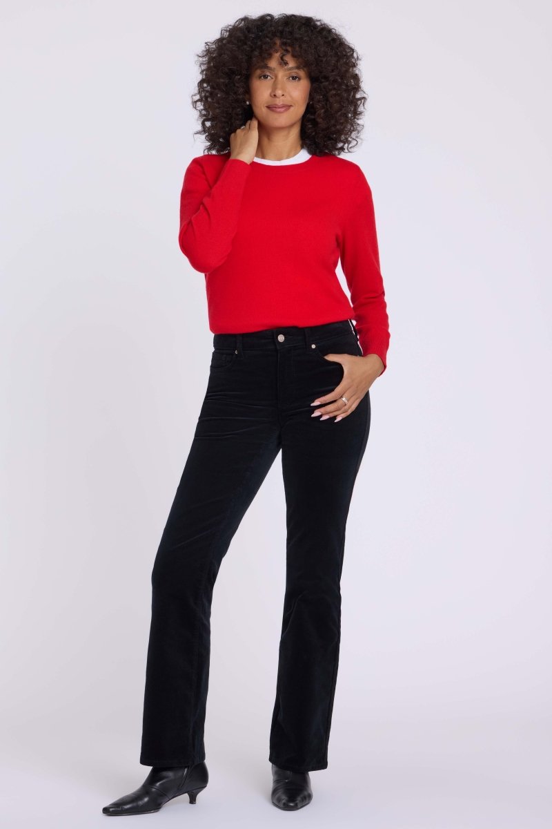 Brooklyn Bootcut Pants in Fine Wale Stretch Corduroy | Black - NYDJ