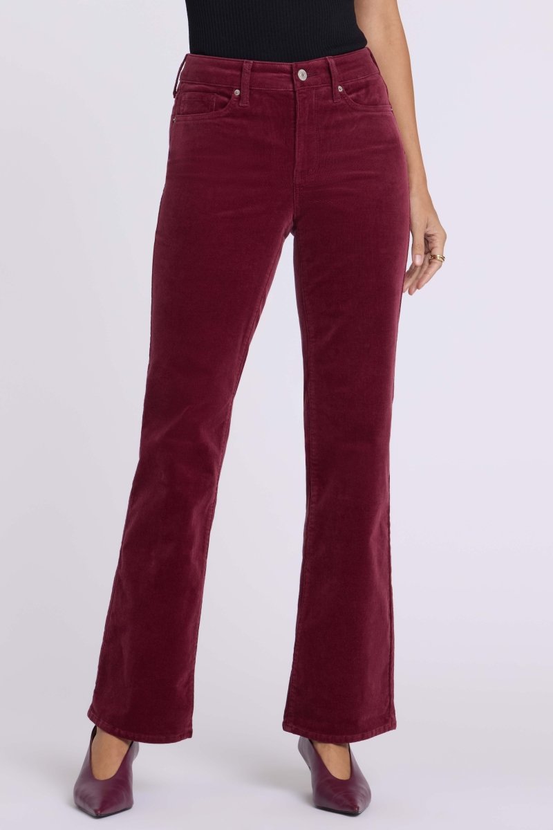 Brooklyn Bootcut Pants in Fine Wale Stretch Corduroy | Sienna Red - NYDJ