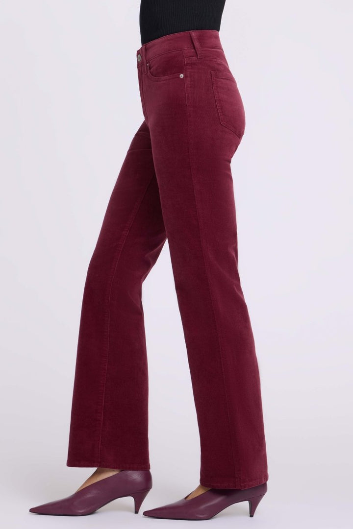 Brooklyn Bootcut Pants in Fine Wale Stretch Corduroy | Sienna Red - NYDJ