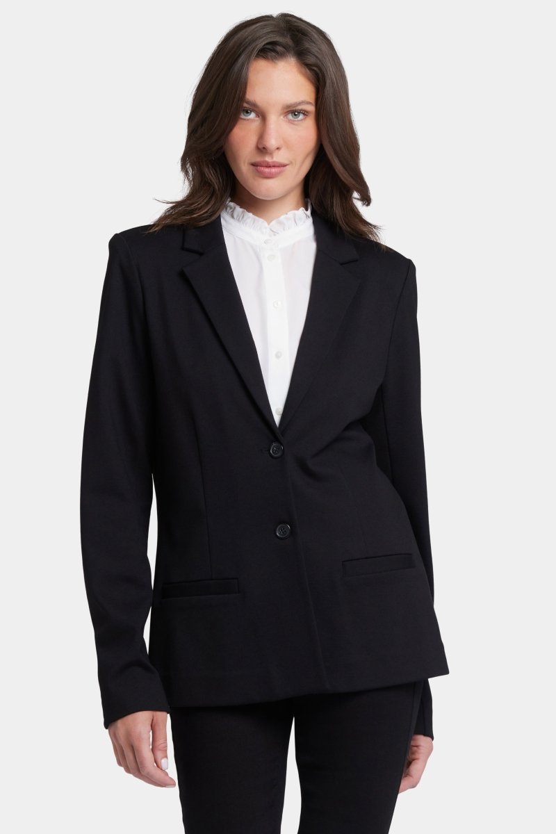 Classic Blazer Jacket in Ponte Knit | Black | Blazer | NYDJ