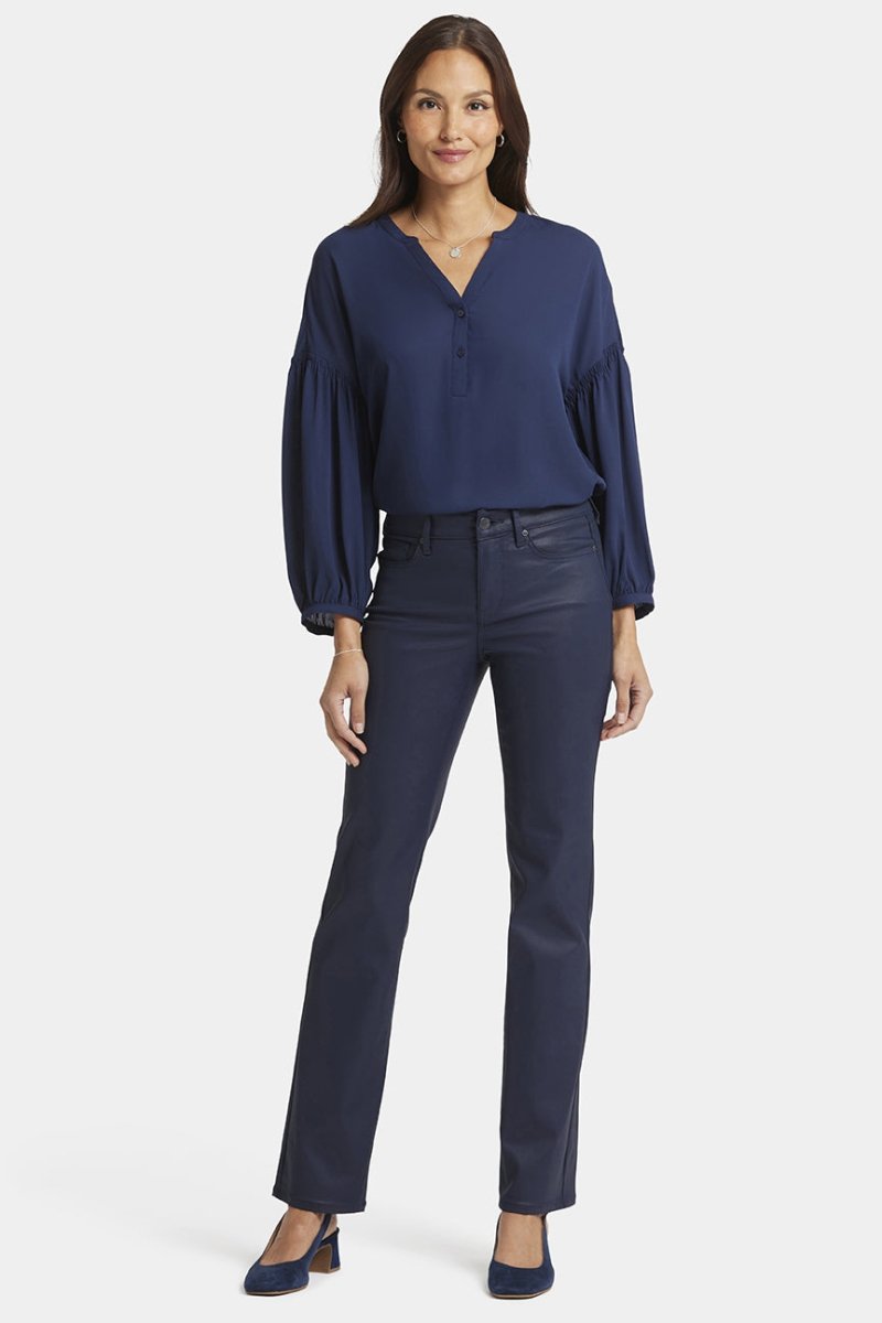 Coated Marilyn Straight Jeans | Starless Sky Coated | Pants | NYDJ