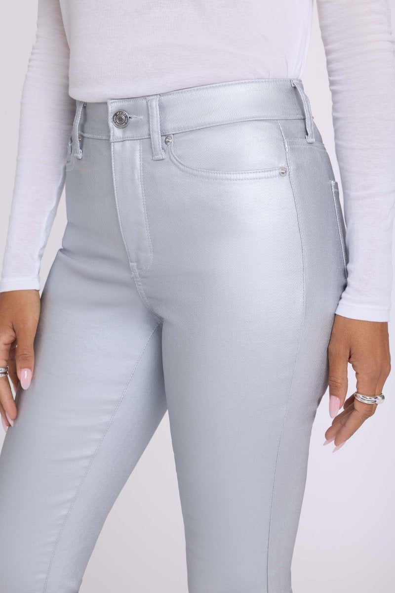 Coated Sheri Slim Straight Jeans | Coated Silver - NYDJ