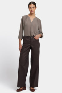 Coated Teresa Wide Leg Jeans | Peppercorn Coated | Denim | NYDJ