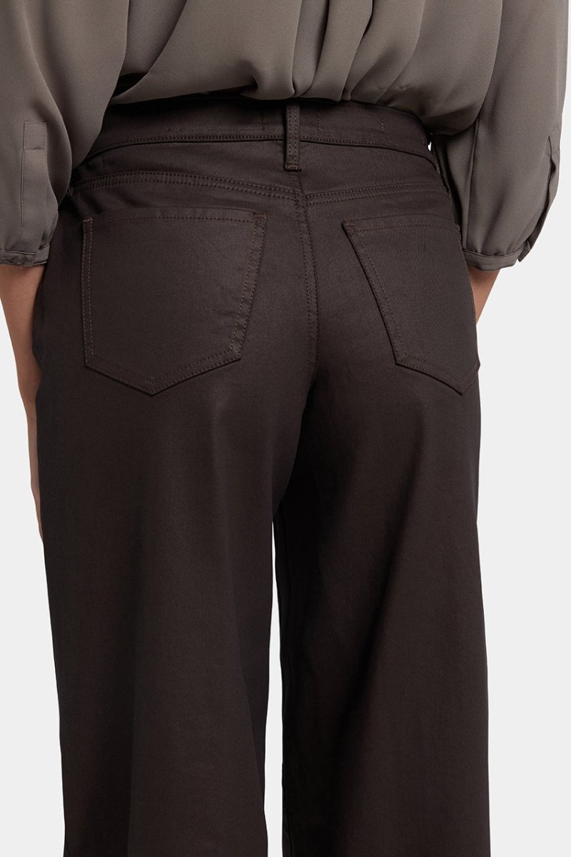 Coated Teresa Wide Leg Jeans | Peppercorn Coated | Denim | NYDJ