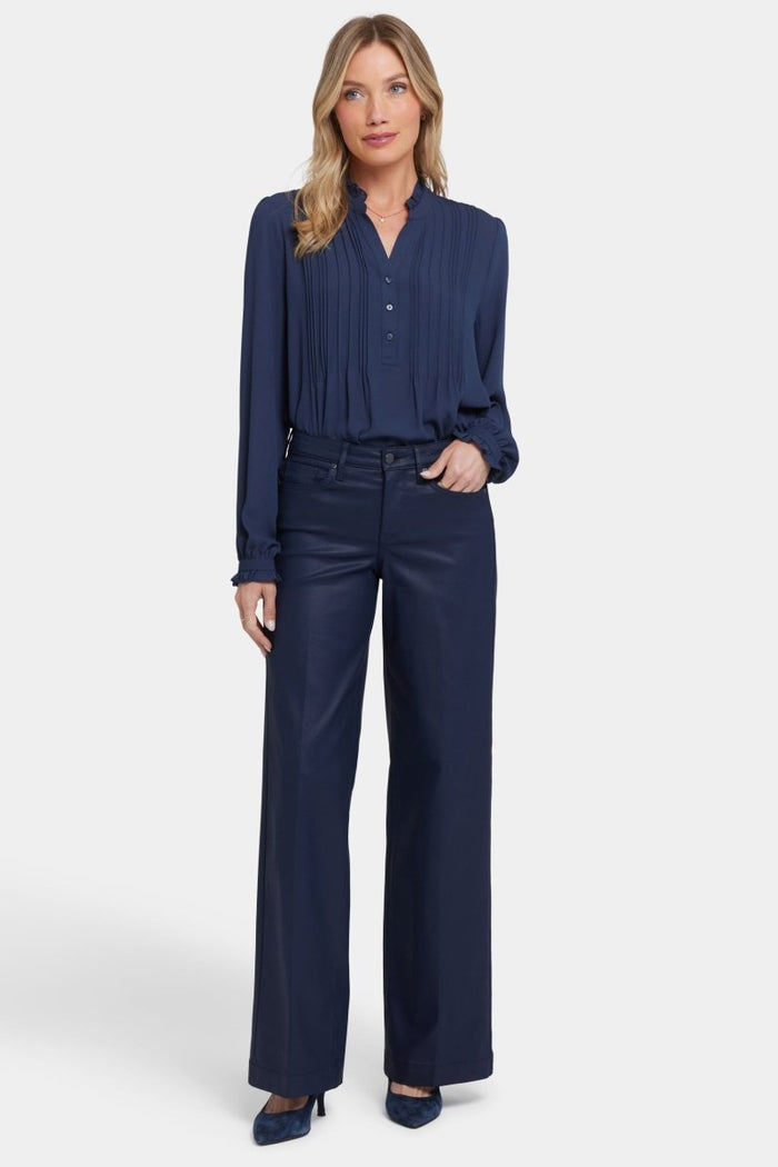 Coated Teresa Wide Leg Jeans | Starless Sky Coated | Denim | NYDJ