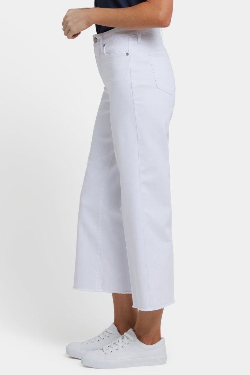 Coco Relaxed Wide Leg Crop Jeans With High Rise | Optic White | Denim | NYDJ