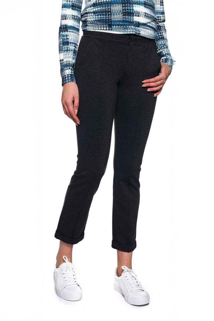 Denise Slim Cuffed Ankle Jeans Grey Jersey | Charcoal | Pants | NYDJ