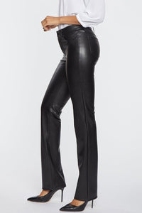 Faux Leather Marilyn Straight Sculpt-Her™ Pants | Black | Pants | NYDJ