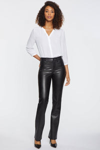 Faux Leather Marilyn Straight Sculpt-Her™ Pants | Black | Pants | NYDJ