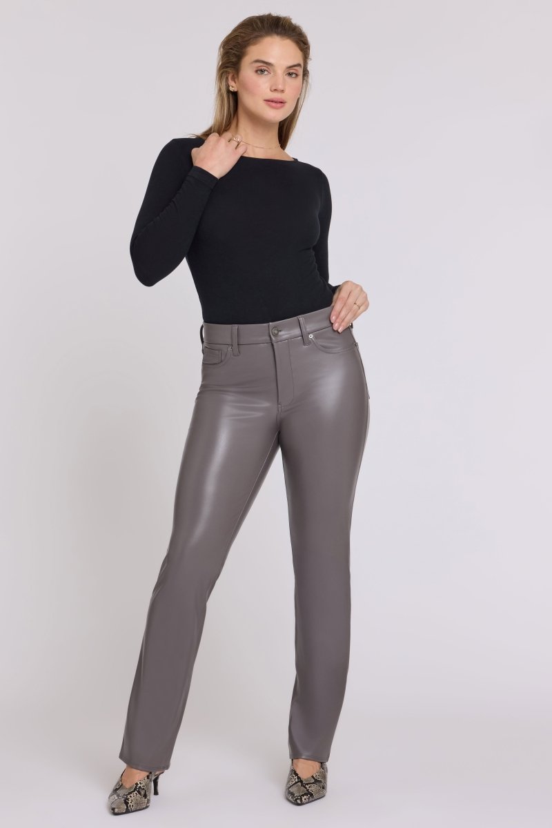 Faux Leather Marilyn Straight Sculpt-Her™ Pants | Falcon - NYDJ