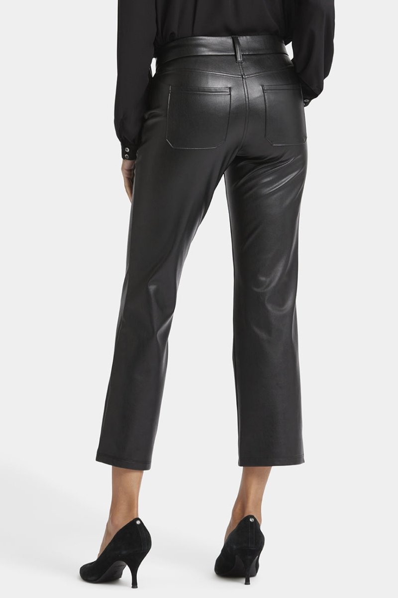 Faux Leather Straight Sculpt-Her™ Ankle Trouser Black | Black | Pants | NYDJ