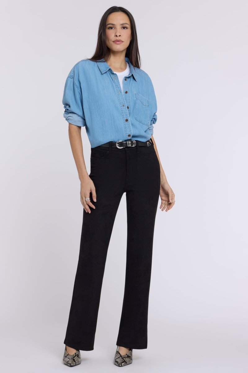 Faux Suede Brooklyn Bootcut Pants Sculpt-Her™ Collection | Black - NYDJ