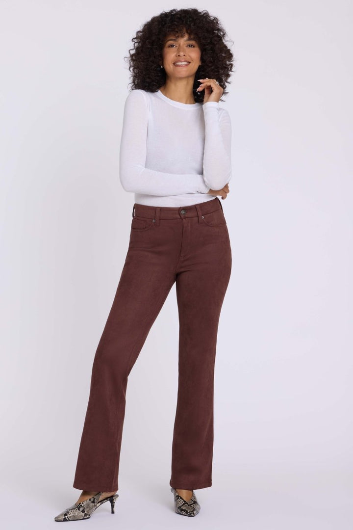 Faux Suede Brooklyn Bootcut Pants Sculpt-Her™ Collection | Chocolate Fondant - NYDJ
