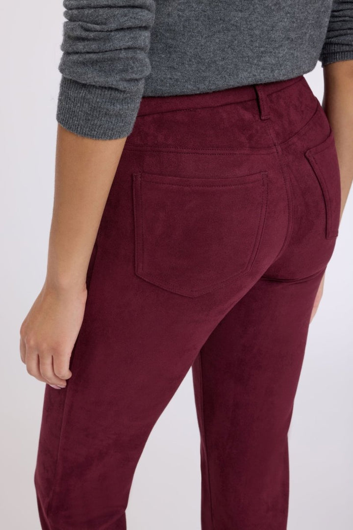Faux Suede Marilyn Straight Pants Sculpt-Her™ Collection | True Burgundy - NYDJ