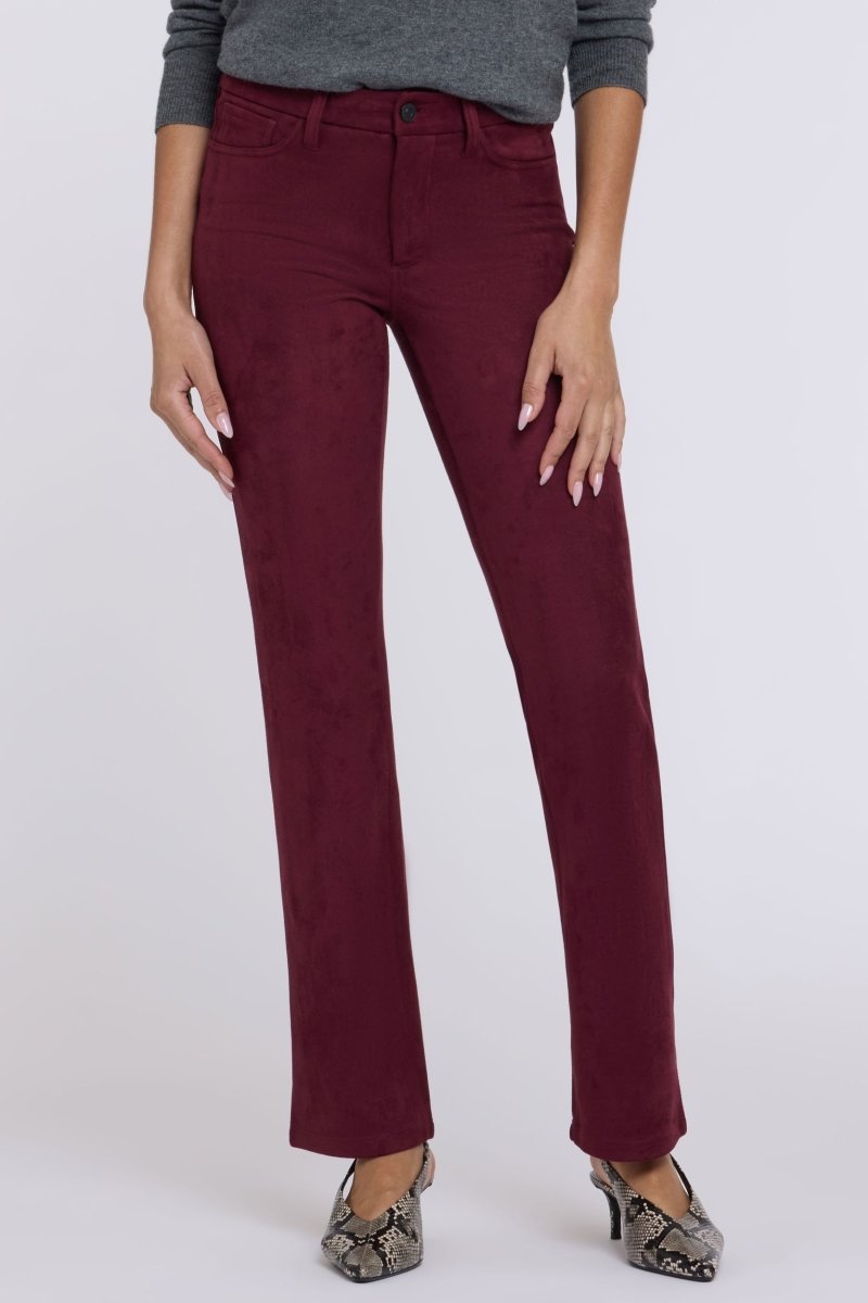 Faux Suede Marilyn Straight Pants Sculpt-Her™ Collection | True Burgundy - NYDJ
