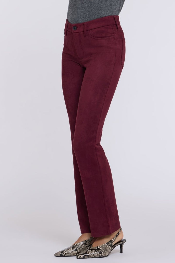 Faux Suede Marilyn Straight Pants Sculpt-Her™ Collection | True Burgundy - NYDJ