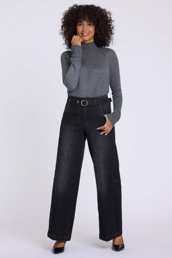 Gracie Wide Leg Jeans | Viola Black - NYDJ