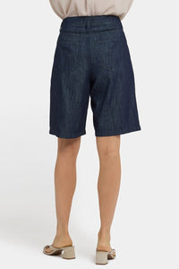 Gwen Relaxed Bermuda Denim Shorts | Dark Indigo | Pants | NYDJ