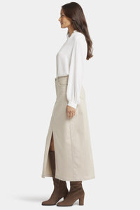 High Rise Long Skirt With Center Front Slit | Feather | Skirt | NYDJ