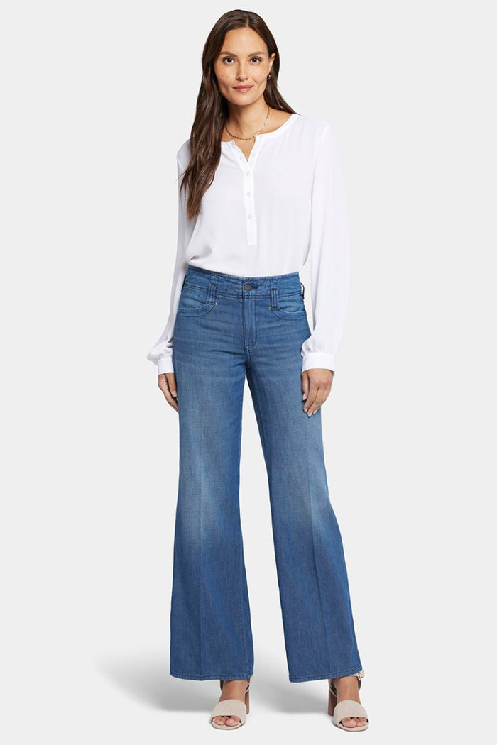 High Rise Teresa Wide Leg Jeans Dark Blue Premium Denim | Missionblue | Pants | NYDJ