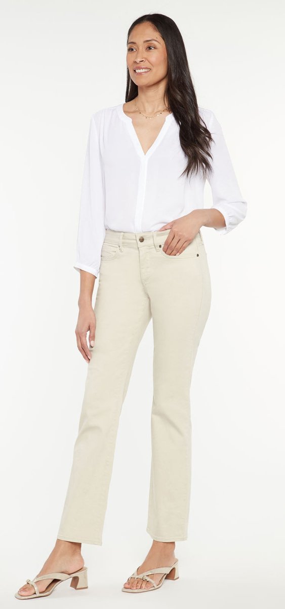 Marilyn Straight Beige Jeans Premium Denim | Feather | Non Denim | NYDJ