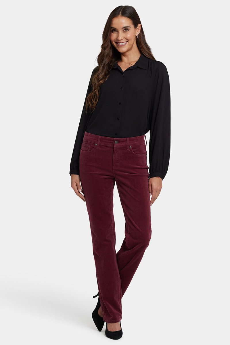 Marilyn Straight Corduroy Pants | Sienna Red - NYDJ
