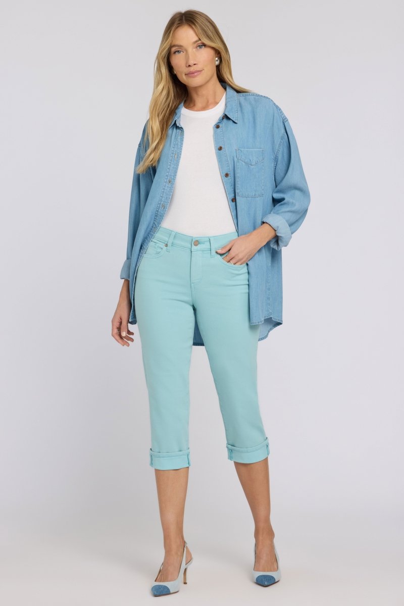 Marilyn Straight Crop Jeans In Cool Embrace® Denim | Aqua Haze | Pants | NYDJ