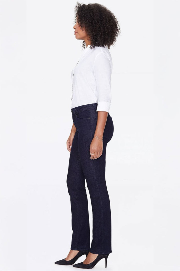 Marilyn Straight Jeans Dark Blue Premium Denim (Petite) | Rinse | Denim | NYDJ