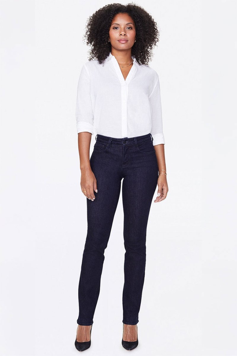 Marilyn Straight Jeans Dark Blue Premium Denim (Tall) | Rinse | Denim | NYDJ