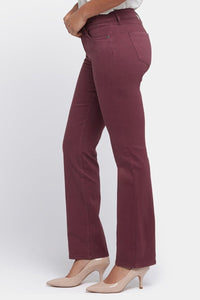 Marilyn Straight Jeans Red Coloured Denim | Dark Cherry | Pants | NYDJ