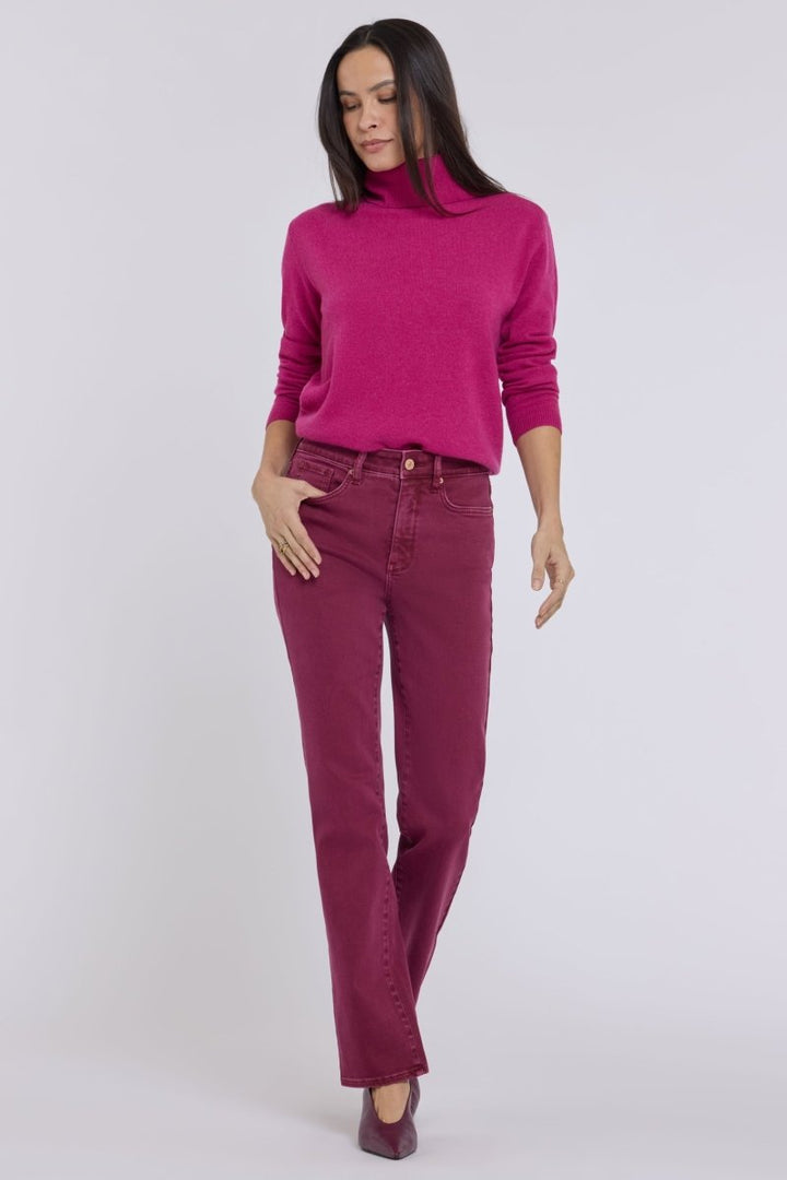 Marilyn Straight Jeans | Retro True Burgundy - NYDJ