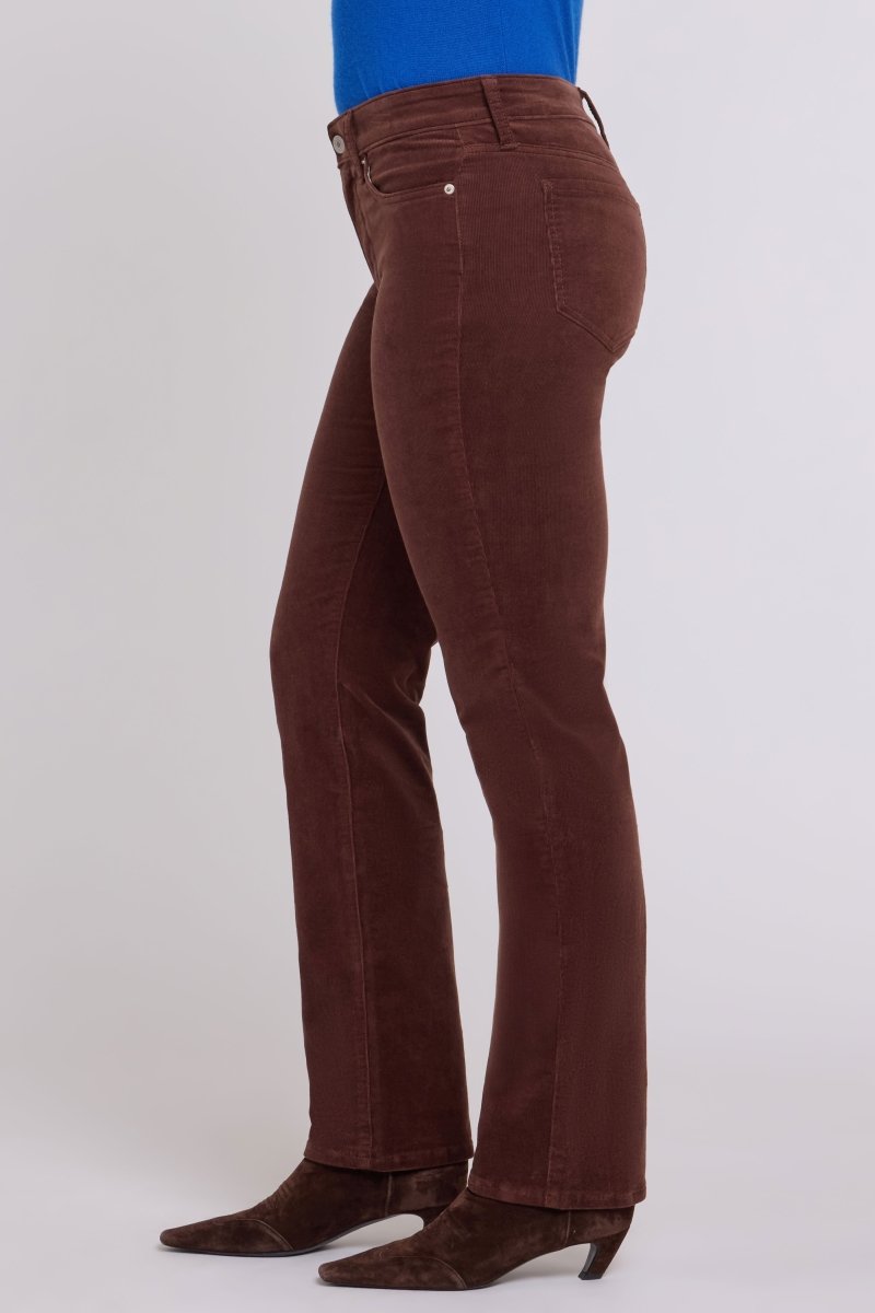 Marilyn Straight Pants In Stretch Corduroy | Chocolate Fondant - NYDJ