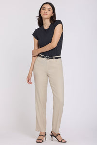 Marilyn Straight Pants In Stretch Linen | Feather | Pants | NYDJ
