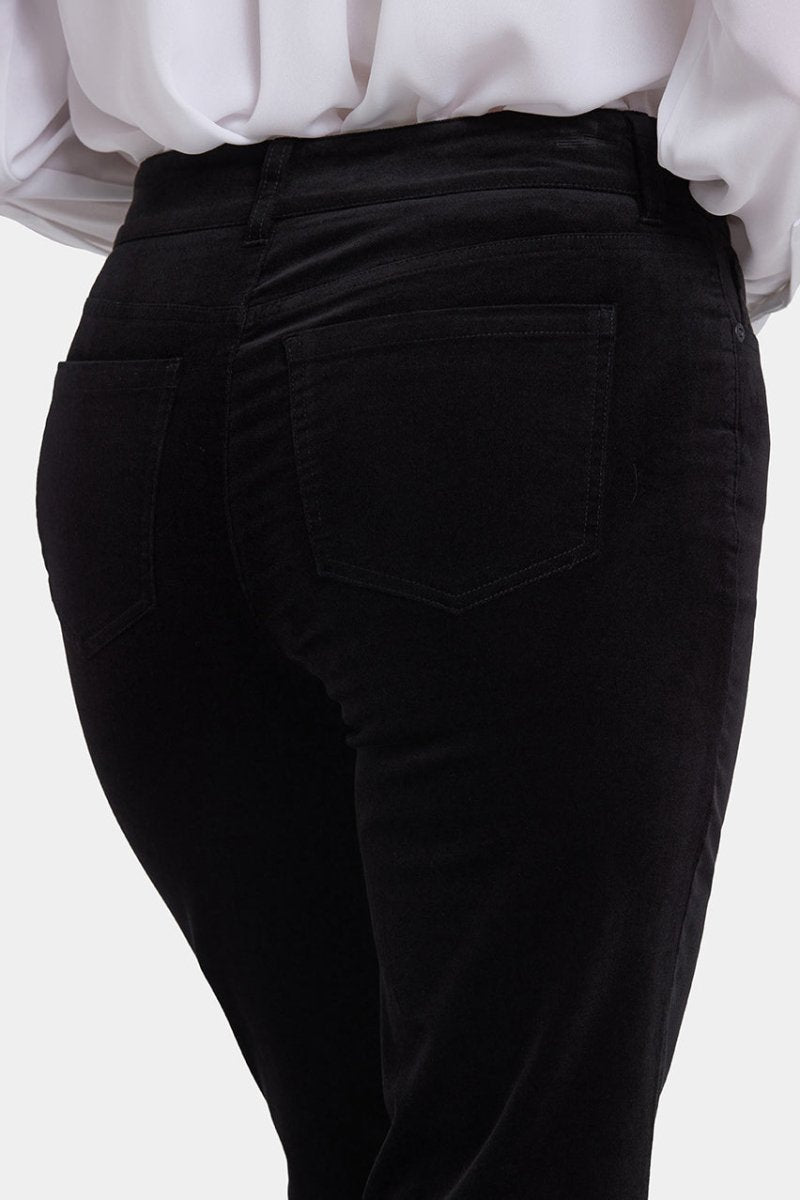 Marilyn Straight Pants in Velveteen | Black | Pants | NYDJ