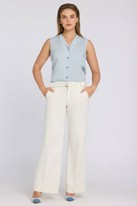 Mia Palazzo Jeans With High Rise | Vintage White | Denim | NYDJ
