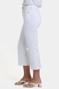 Monica Kick Flare Crop Jeans With High Rise | Optic White | Denim | NYDJ