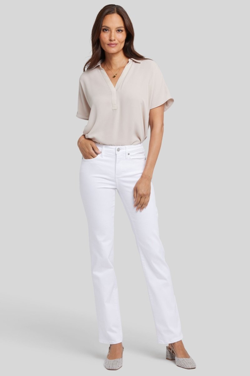 No Gapper™ Marilyn Straight Jeans In Petite In Sure Stretch® Denim | Optic White | Pants | NYDJ
