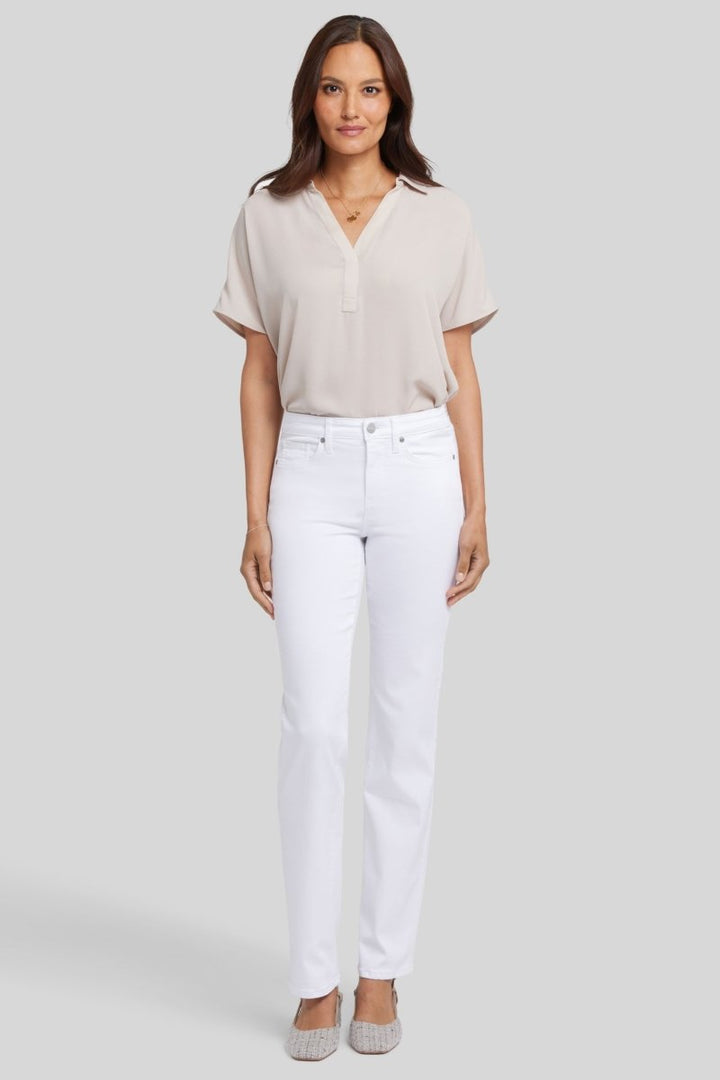 No Gapper™ Marilyn Straight Jeans In Petite In Sure Stretch® Denim | Optic White | Pants | NYDJ