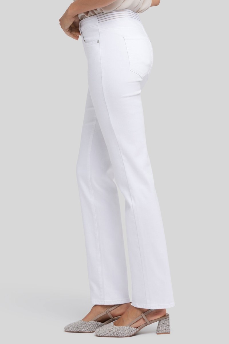 No Gapper™ Marilyn Straight Jeans In Petite In Sure Stretch® Denim | Optic White | Pants | NYDJ
