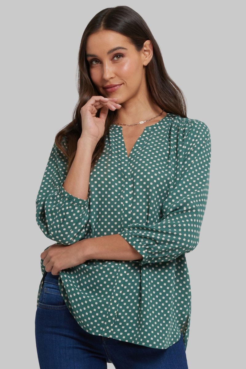 Pintuck Blouse | Adeline Dots - NYDJ