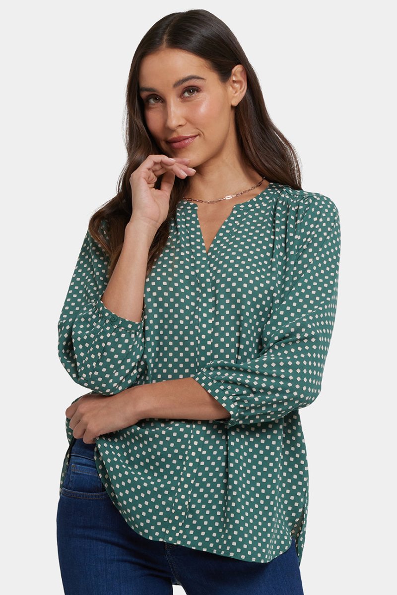 Pintuck Blouse | Adeline Dots | Blouse | NYDJ
